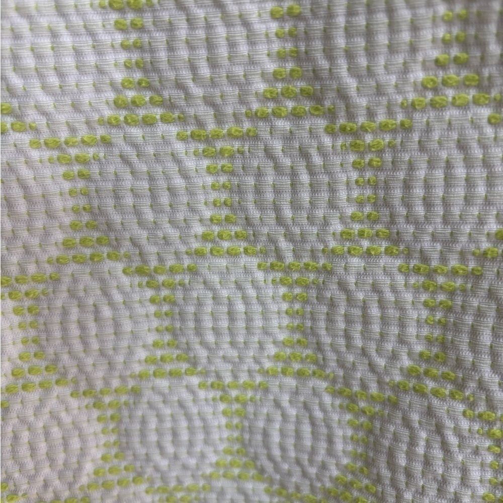 J CREW MINI SKIRT WITH POCKETS CASUAL COMFY ELASTIC WAIST GREEN & WHITE SZ 6 - Picture 3 of 12